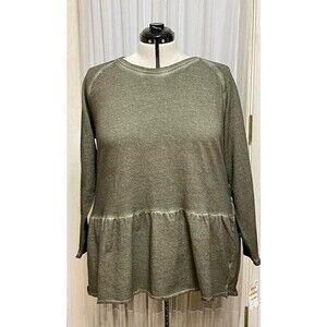 Style & Co olive green women's sweatshirt. Size 3x. New with tags